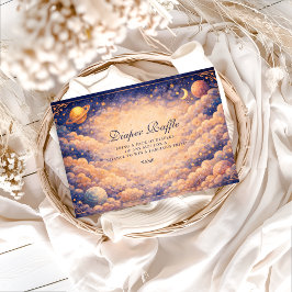 Celestial Cloud Planets Diapper Raffle  Begleitkarte