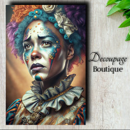 Celestial Clown Decoupage Seidenpapier