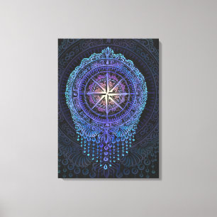Celestial Compass Mandala Leinwanddruck