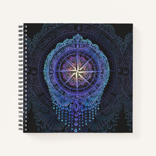 Celestial Compass Mandala Notizbuch (Vorderseite)