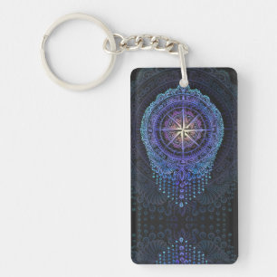 Celestial Compass Mandala Schlüsselanhänger