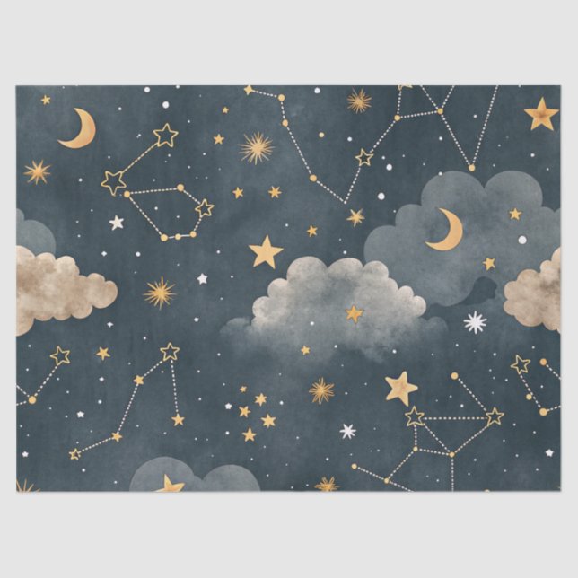 Celestial Constellation Star Pattern (5) Seidenpapier (Vorderseite)