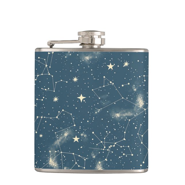 Celestial Constellation - Starry Night (1) Flachmann (Vorderseite)