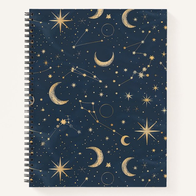 Celestial Constellation - Starry Night (1) Notizbuch (Vorderseite)