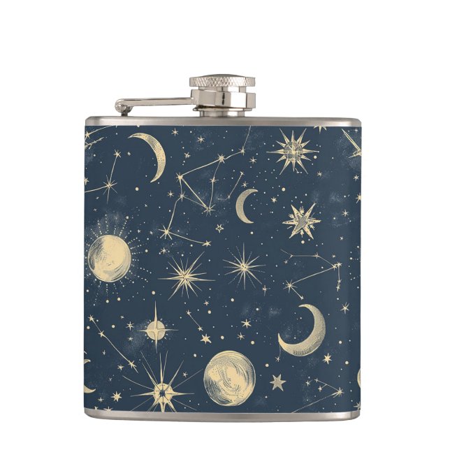 Celestial Constellation - Starry Night (2) Flachmann (Vorderseite)