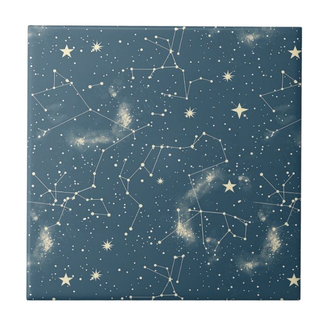 Celestial Constellation - Starry Night (2) Fliese (Vorderseite)