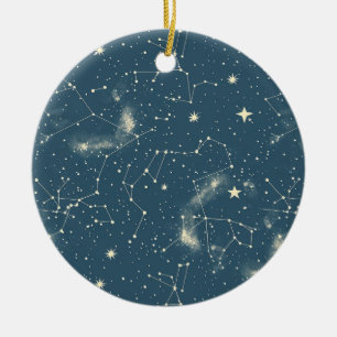 Celestial Constellation - Starry Night (2) Keramik Ornament