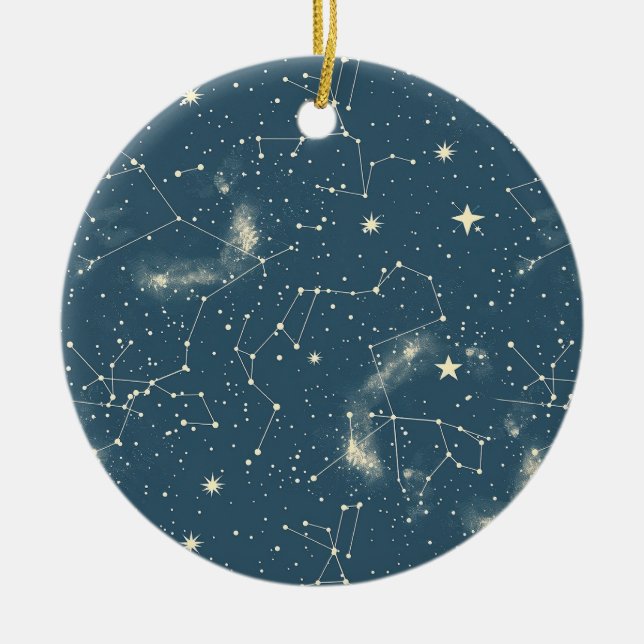 Celestial Constellation - Starry Night (2) Keramik Ornament (Vorne)