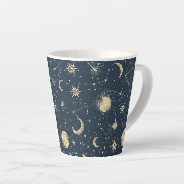 Celestial Constellation - Starry Night (2) Milchtasse (Rechte Ecke)