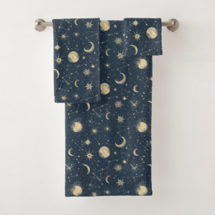 Celestial Constellation - Starry Night (3) Badhandtuch Set