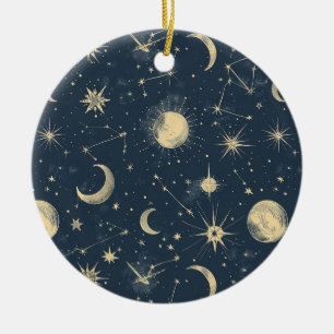 Celestial Constellation - Starry Night (3) Keramik Ornament