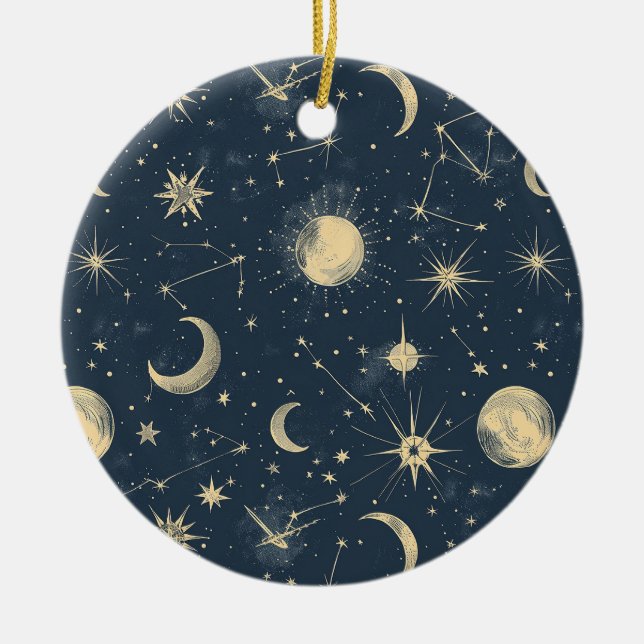Celestial Constellation - Starry Night (3) Keramik Ornament (Vorne)