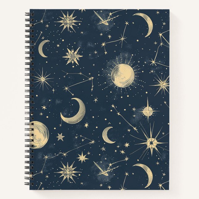 Celestial Constellation - Starry Night (3) Notizbuch (Vorderseite)