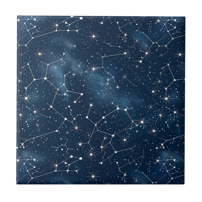 Celestial Constellation - Starry Night (4) Fliese (Vorderseite)