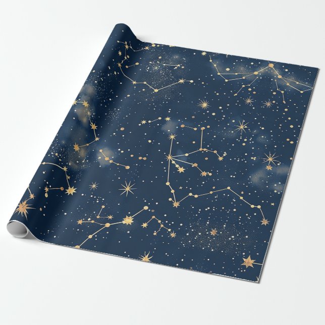 Celestial Constellation - Starry Night (5) Geschenkpapier (Ungerollt)