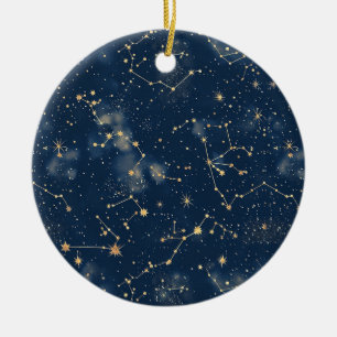 Celestial Constellation - Starry Night (5) Keramik Ornament