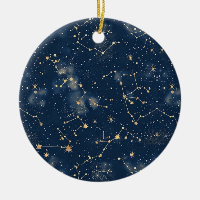 Celestial Constellation - Starry Night (5) Keramik Ornament (Vorne)