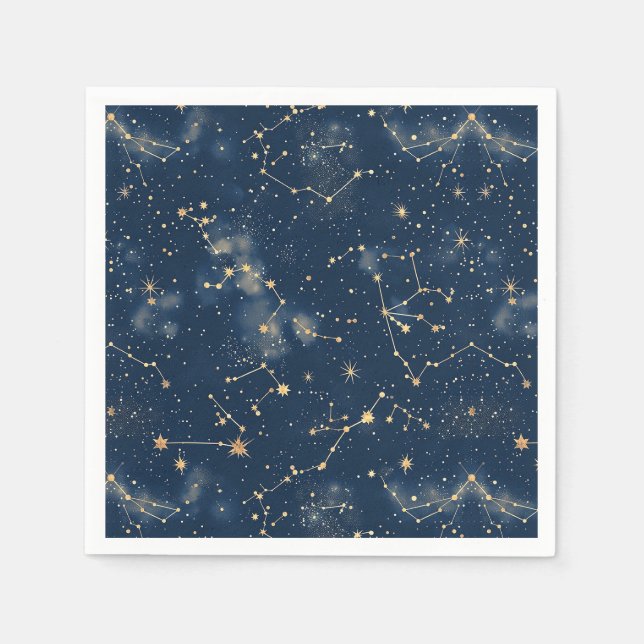 Celestial Constellation - Starry Night (5) Serviette (Vorderseite)