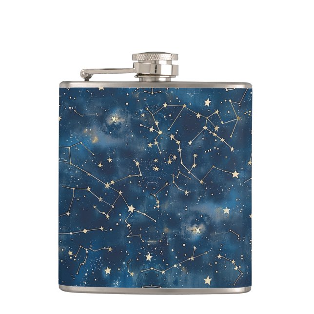 Celestial Constellation - Starry Night (6) Flachmann (Vorderseite)