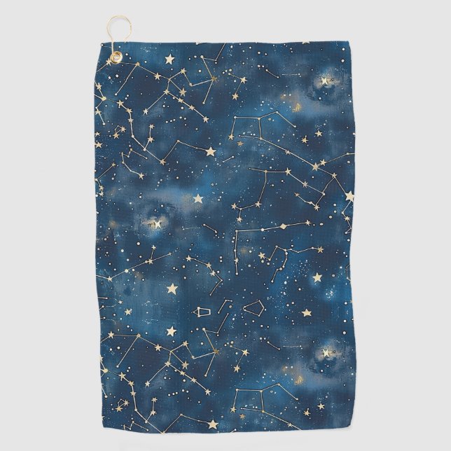 Celestial Constellation - Starry Night (6) Golfhandtuch (Vorderseite)