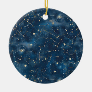 Celestial Constellation - Starry Night (6) Keramik Ornament