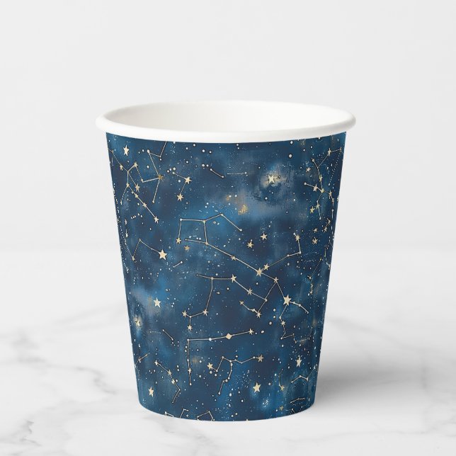 Celestial Constellation - Starry Night (6) Pappbecher (Vorderseite)