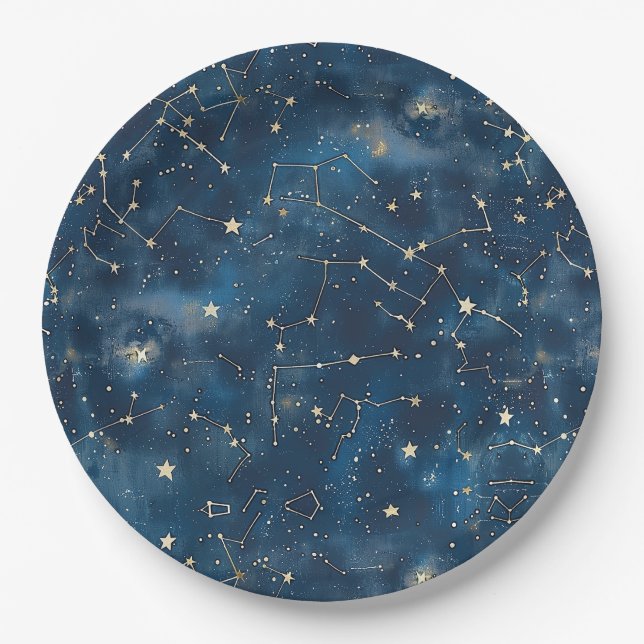 Celestial Constellation - Starry Night (6) Pappteller (Vorderseite)