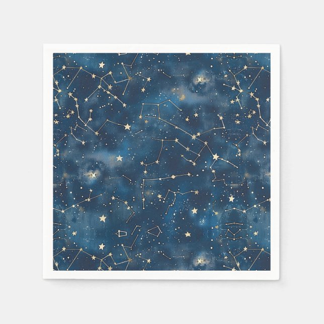 Celestial Constellation - Starry Night (6) Serviette (Vorderseite)