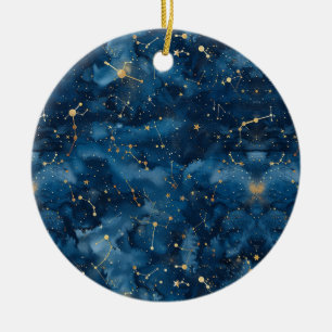 Celestial Constellation - Starry Night (7) Keramik Ornament