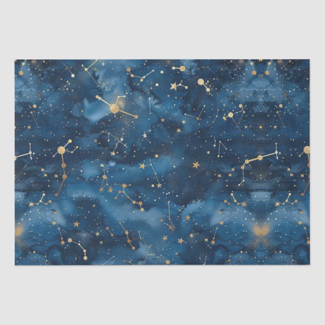 Celestial Constellation - Starry Night (7) Seidenpapier (Vorderseite)