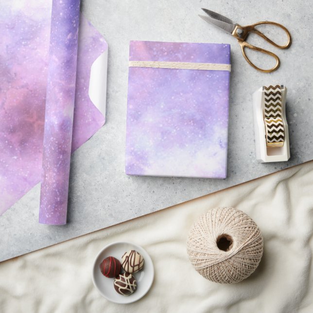 Celestial Cosmic Galaxy Muster Geschenkpapier (Kunsthandwerk)