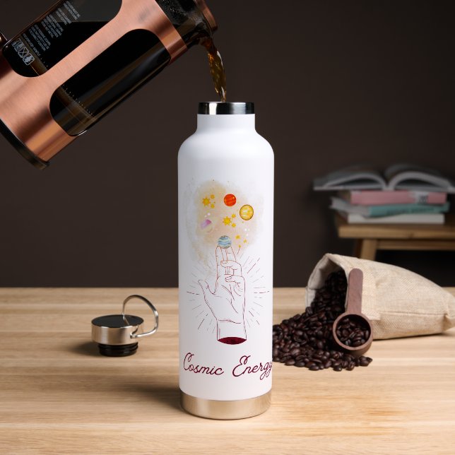 Celestial Cosmic Hand Insulated Tumbler - Minimali Trinkflasche (Kaffee (gedreht))