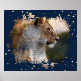 *~* Celestial Cosmos Art AP23 Artistic LIONESS Poster
