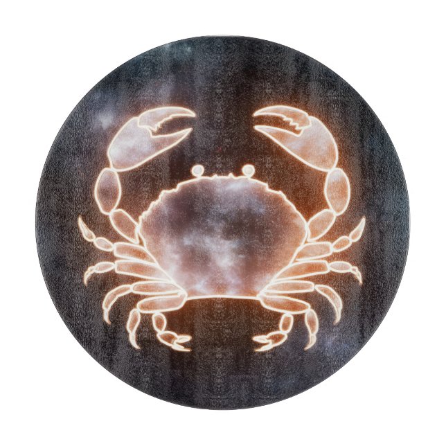 Celestial Crab Art repräsentiert Krebs Zodiac Cons Schneidebrett (Vorderseite)