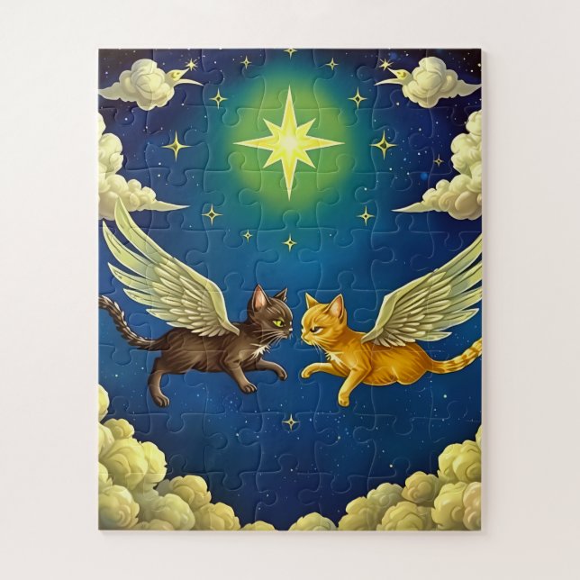 Celestial Dance of Winged Cats Children's (Vertikal)