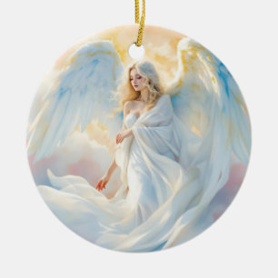 Celestial Dawn - Engel des Friedens und des Lichts Keramik Ornament
