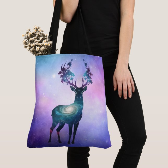 Celestial Deer Silhouette Tote Tasche (Von Nahem)