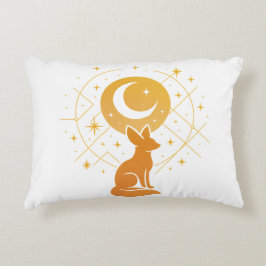 Celestial Desert Fox - Moon and Stars Cosmic Dekokissen
