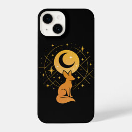 Celestial Desert Fox - Moon and Stars Cosmic iPhone 14 Hülle