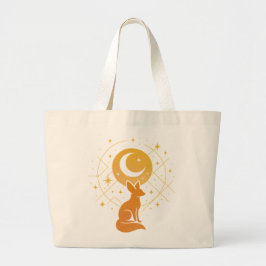 Celestial Desert Fox - Moon and Stars Cosmic Jumbo Stoffbeutel