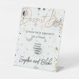 Celestial Dessert Bar Wedding Pedestal Sign Sockelschild