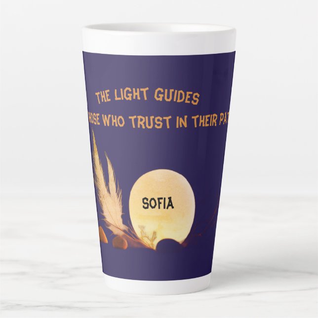 Celestial Devotion 17oz Blue Latte Mug (Devant)