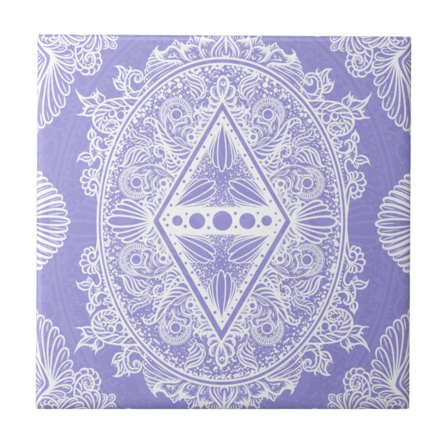 Celestial Diamond Mandala Fliese (Vorderseite)