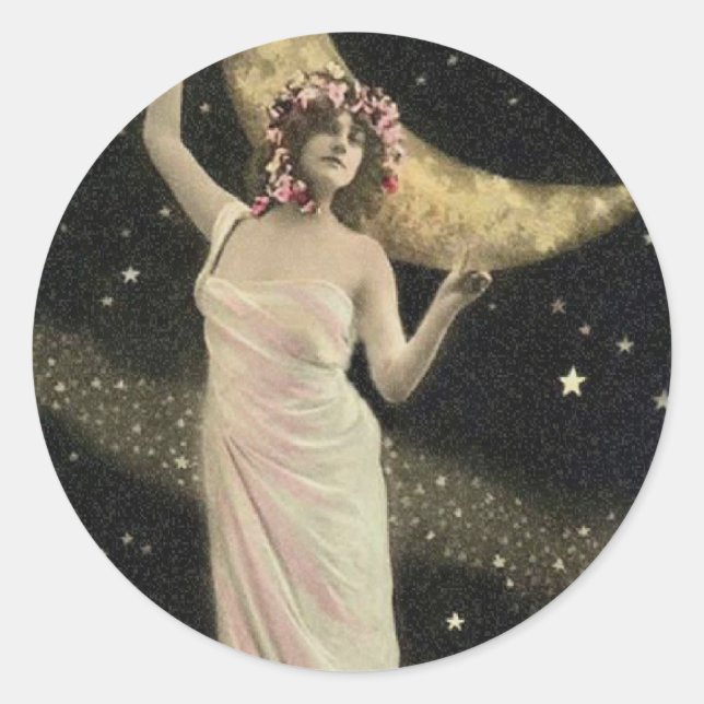 Celestial Drama Queen Runder Aufkleber (Vorderseite)