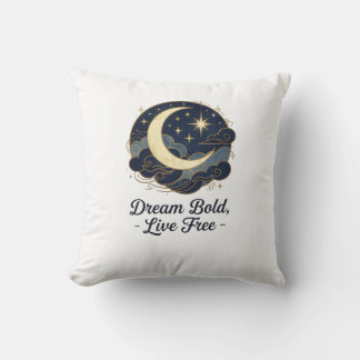 Celestial Dream - Moon & Stars Throw Kissen