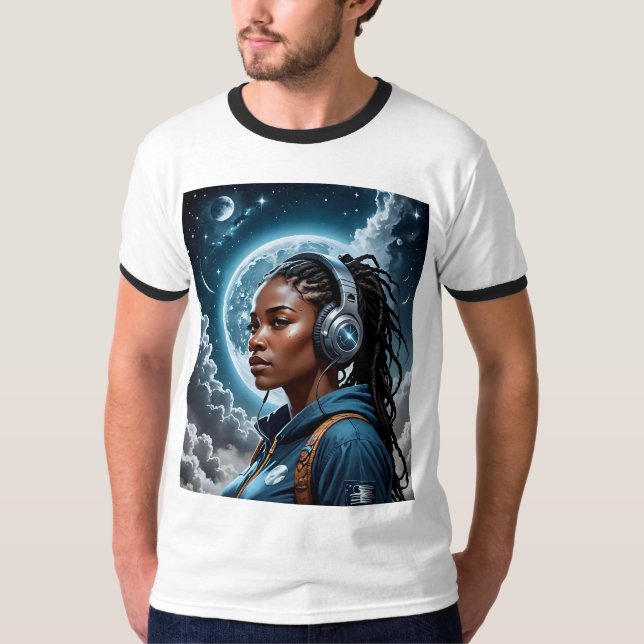 Celestial Dreamer Space Vibes Graphic T-Shirt (Vorderseite)