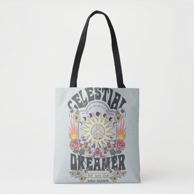 CELESTIAL DREAMER SUN ROSE TSHIRT Grafikdesign Tasche (Vorderseite)