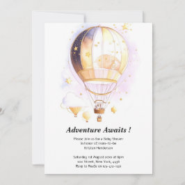 Celestial Dreamland Baby Dusche Heißluftballon Einladung
