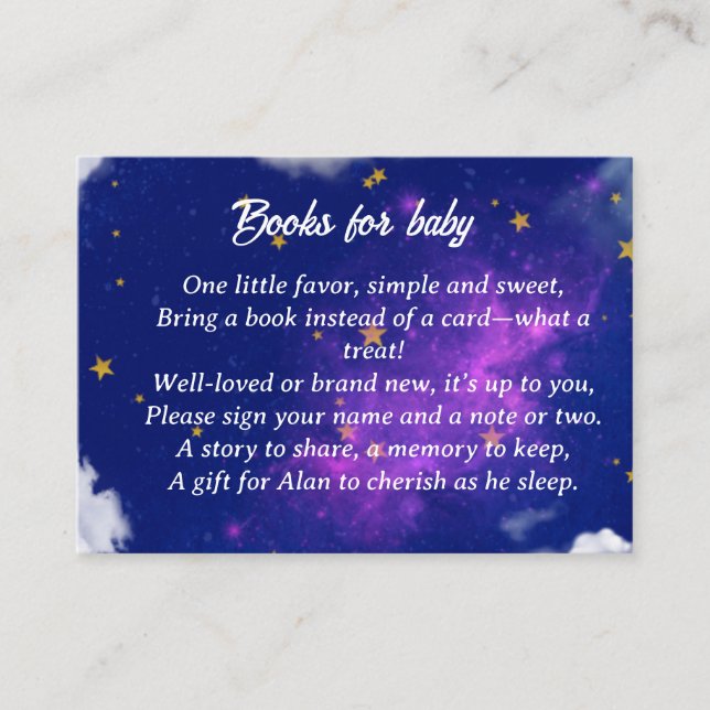 Celestial Dreams Baby Dusche Einschließungskarte Begleitkarte (Vorderseite)