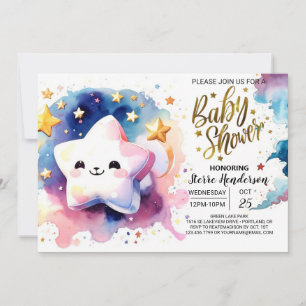 Celestial Dreamscape Adventure Baby Dusche Einladung